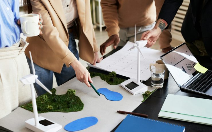 Architects developing environmental project